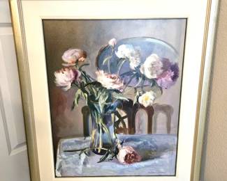  Original Art on Canvas by Artist Naum Katsenelson (20th Century Russian) Signed by Artist 33" x 39"