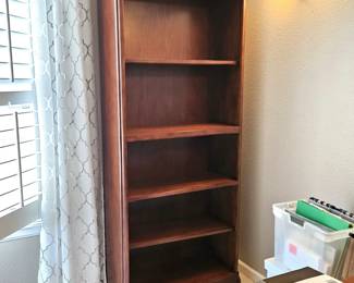  Beautiful Cherry Wood Book Shelf with Two Stationary & Two Adjustable Shelves 32"W 14"D 78" H
