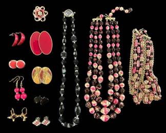 Deep Purple Pink Costume Jewelry