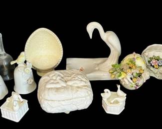 Porcelain Planters, Trinket Dishes, Bells, More