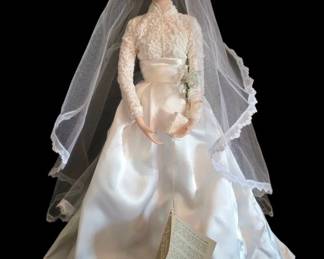 Grace Kelly Bride Porcelain Doll By Franklin Heirloom Dolls