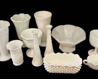 Vintage Milk Glass Fenton, Hazel Atlas, More