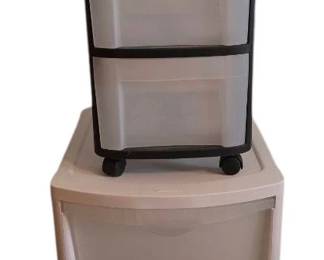 Two Plastic Storage Organizers