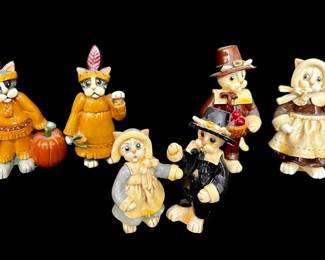 Enesco Cat Pilgrim Figurines Native American Figurines By Donna Little