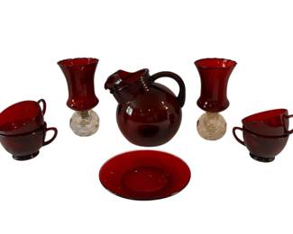 Vintage Ruby Red Glassware