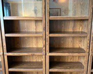 Two Matching Bookcases1 With Light