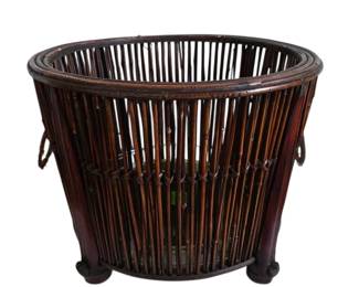 Round Wicker Planter Pot