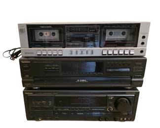 Realistic SCT74 Stereo Cassette Deck, Technics Compact Disc Changer SLPD787 More