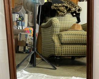 65 AntiqueMohoganyFramedMirror