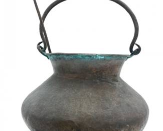 10 LargeAntiqueCopperPotwithLadle