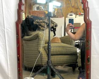 68 DMilchandSonsLargeFramedMirrorPaintedinAsianInspiredMotifs