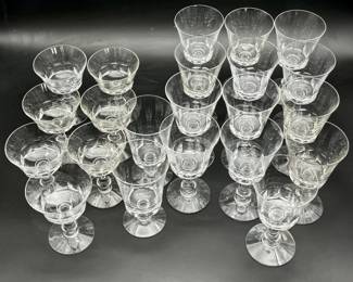 90 FostoriaDollyMadisonPattern22PieceStemwareSet