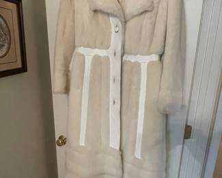 Faux fur & leather coat