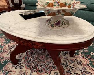 Marble top coffee table