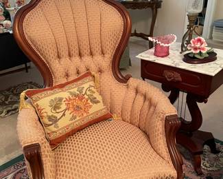 1 of 2 Victorian chairs