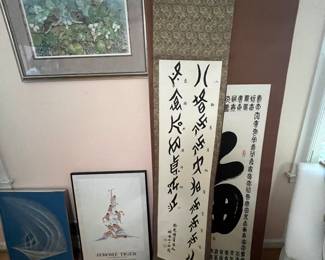 Hand painted asian scrolls