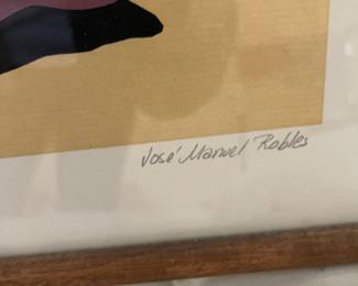 Signed lithograph by Jose Manuel Robles