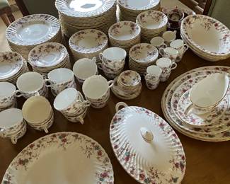 Large set of Minton bone china, “Ancestral” pattern.