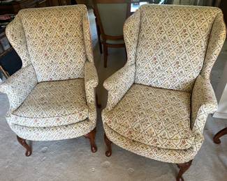 Matching wingback chairs by Kindel.