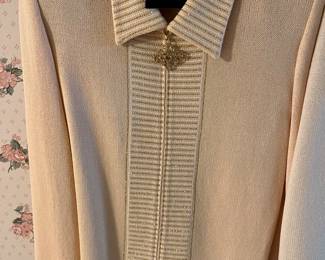 Zip-up sweater by St. John Evening by Marie Gray, size 8.