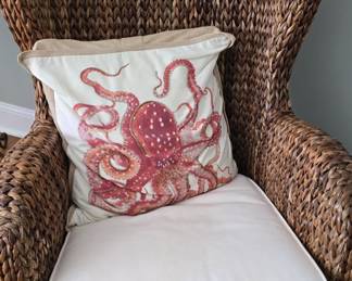 Pottery Barn Seagrass Wingback Chairs
Approx 28w x 39h
