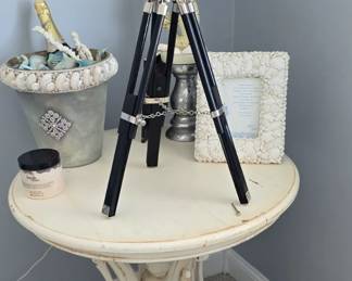 Small wooden side table 
27" diameter 