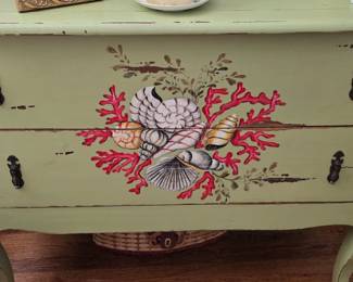 2 drawer green dresser
43w x  21d x 31h 

