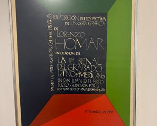 Framed Poster "Exposición Retrospectiva de la Obra Gráfica de Lorenzo Homar" by Lorenzo Homar