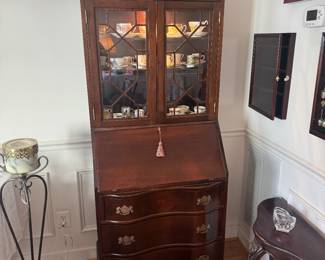Jose Margarida & Co. (San Juan, PR) Mahogany 3 Drawer / 2 Door Lighted Secretary
