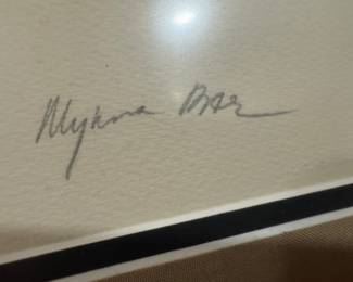 Framed Original Lithograph "Enigma" Signed Myrna Baez - Edition 4/30