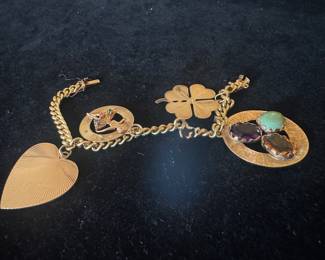 14K Gold Charms & Charm Bracelet