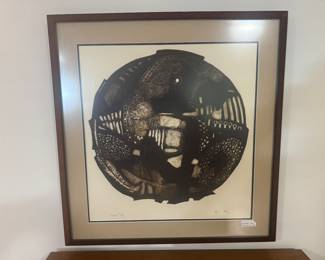 Framed Original Lithograph "Enigma" Signed Myrna Baez - Edition 4/30