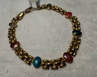 14K Gold Jeweled Bracelet
