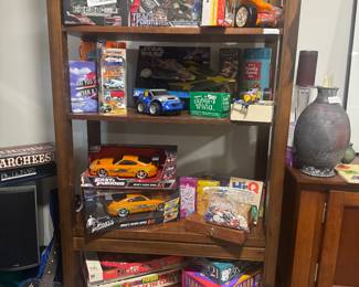 Collection of Children's Toys, Games & Puzzles (Lane Furniture Shelving Unit / 2 Available)