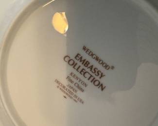 Wedgwood Embassy Collection "Kenyon" Porcelain China (9pc)