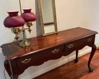 324 Sofa Table Vtg. Student Lamp