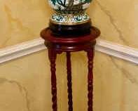 204 Early Chinese Cloisonne Vase Stand