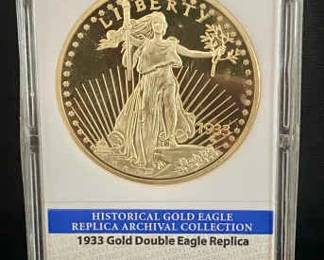 568 Ltd. Ed. 1933 Gold Double Eagle Replica