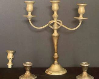474 Weighted Sterling Candelabra