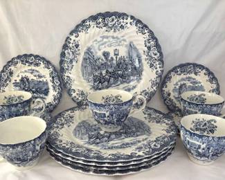 459 Blue White Dishes Made In England