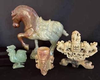013 220 Atq Chinese Carved Stone Sculptures