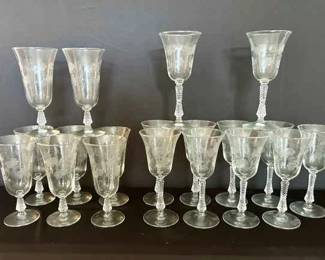210 Libbey Rock Sharpe Glass Set