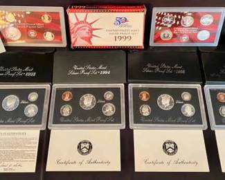 012 579 U.S. Mint Silver Proof Sets