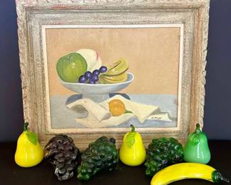 205 Blown Glass Fruit Still Life