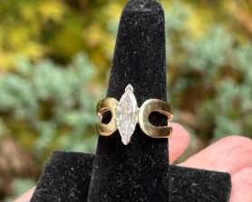 006 583 Marquise Diamond Solitaire In 14k