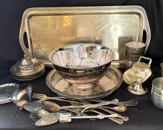 435 Silver Plated Serving Items