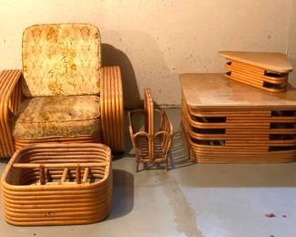 803 MCM Rattan Lounge Set