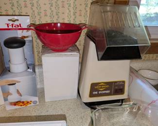 NIB T-Fal chopper, West Bend popcorn maker