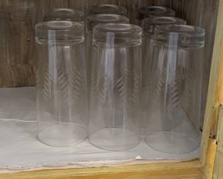 MCM Highball "Rain" set by Javit Crystal Company