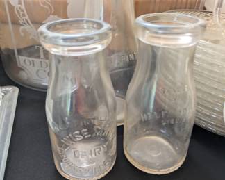 Vintage dairy bottles